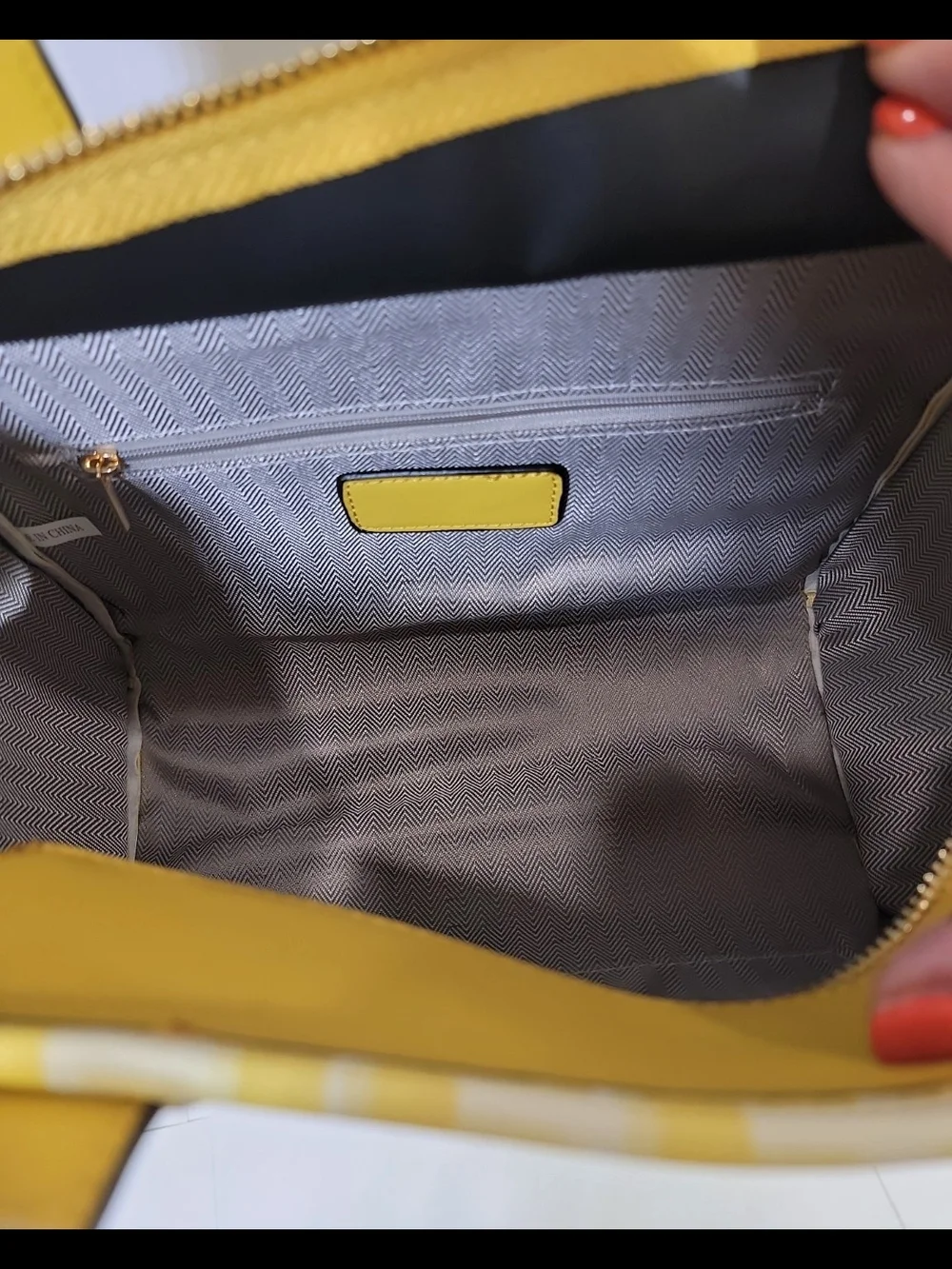 Classic Fashion Yellow Monogram Tote Bag w/Wallet & Crossbody Strap NWT